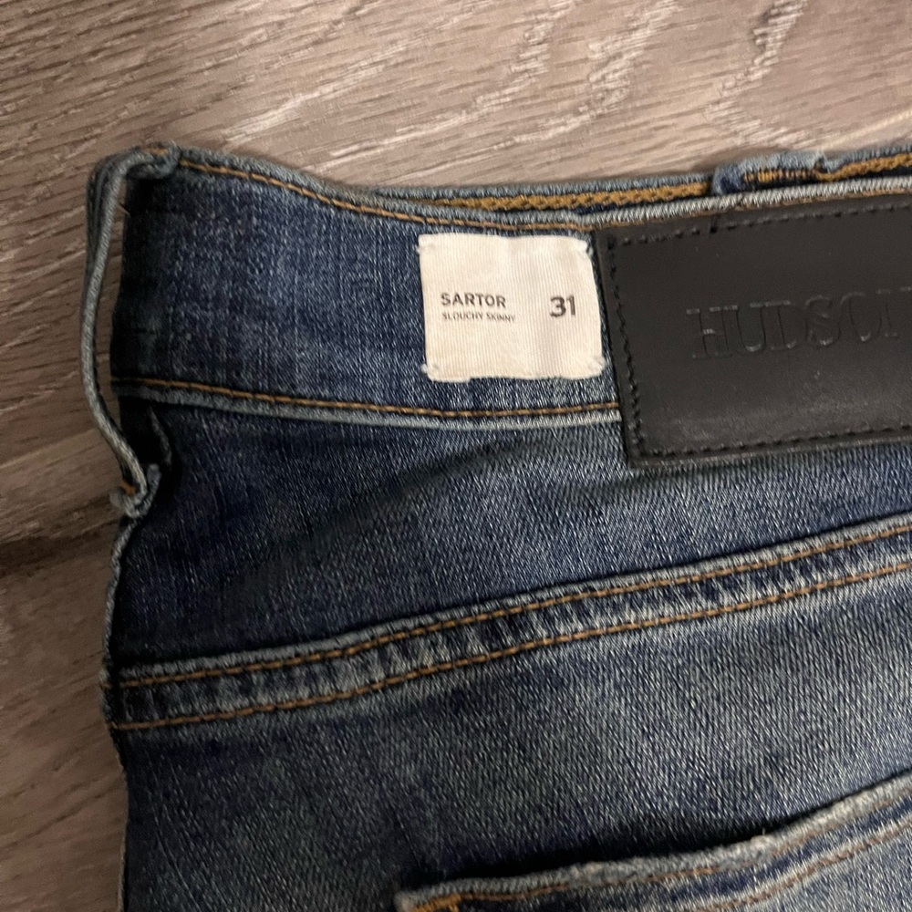 Hudson Jeans Blue Skinny Denim with Subtle Fading